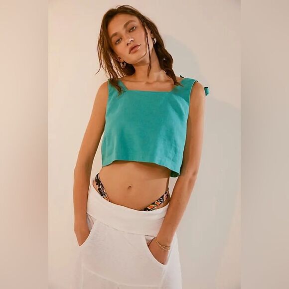 Free People Kirsty Linen Top - Picture 2 of 8